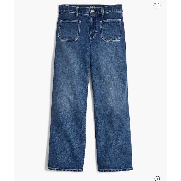 NWT J. Crew Wide-leg patch-pocket full-length jean Sz 33" - Picture 1 of 12